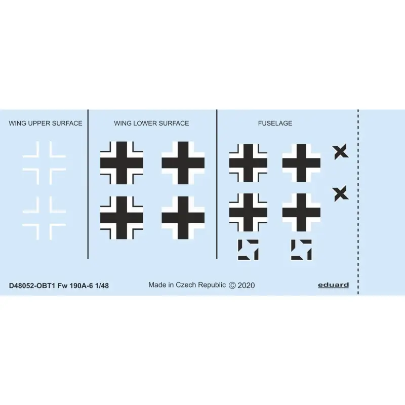 Superprijs Focke-Wulf Fw-190A-6 nationale insignes Decal
