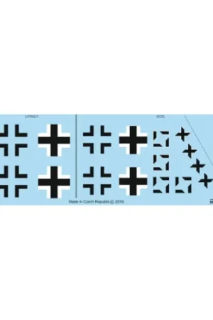 Gecertificeerd Sticker Focke-Wulf Fw-190A-8 nationale insignes (ontworpen om te worden gebruikt met Eduard-kits)