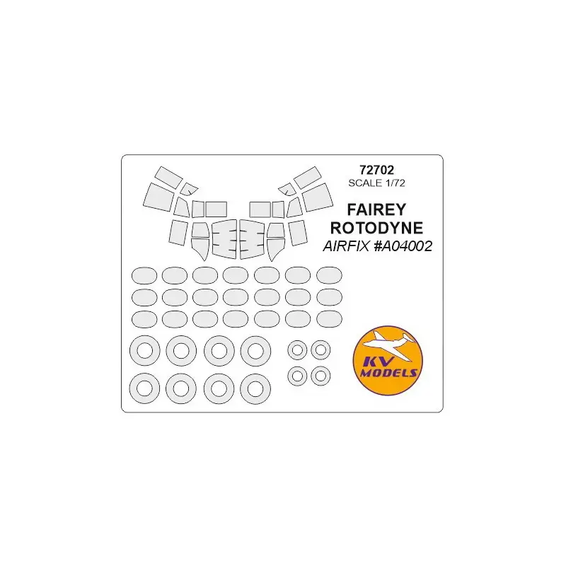 Fairey Rotodyne+ wielen maskers (ontworpen voor gebruik met AIRFIX kit AA04002) Accessoire Beperkte Voorraad