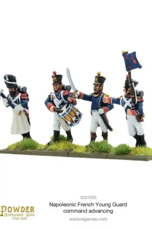 Exclusieve Aanbieding Napoleonic French Young Guard Command Advancing Figuur spellet