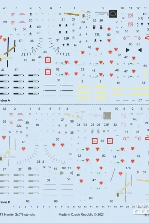 Sticker Harrier Gr.7/9 stencils 1/48 for REVELL/HASEGAWA Decal Meest Verkocht