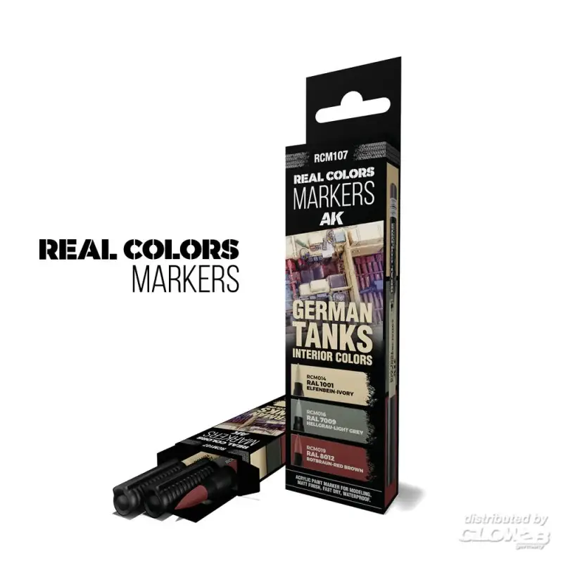 Op = Op German tanks interior colors - set 3 real colors markers Acrylverf