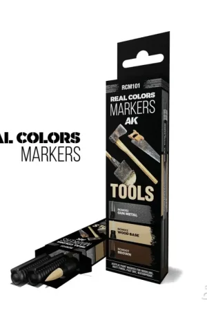 Direct Verzonden Tools - set 3 real colors markers Acrylverf