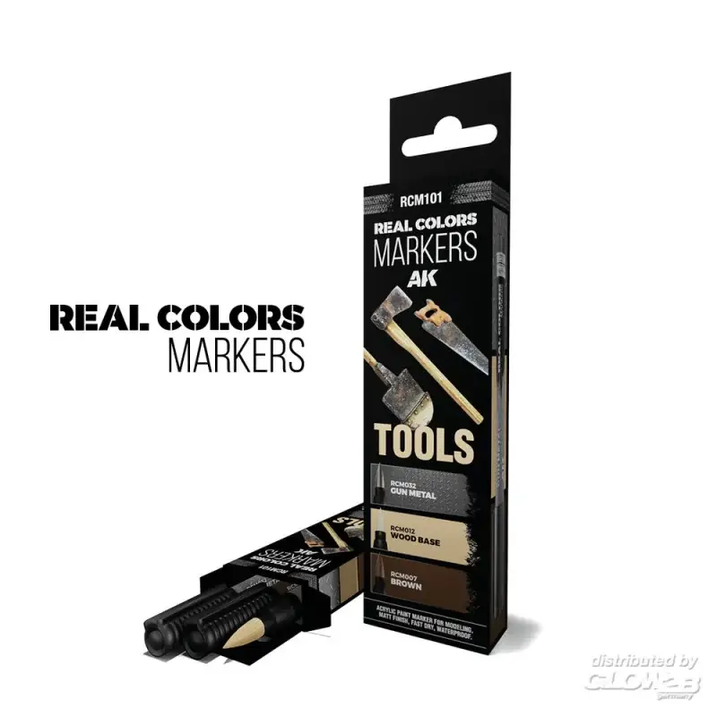 Direct Verzonden Tools - set 3 real colors markers Acrylverf