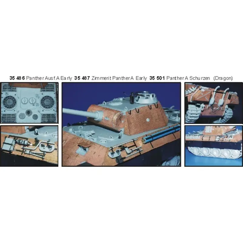 Zimmerit Panther A early (toebehoren voor modelbouwsets van Dragon) Accessoire Flitsaanbieding
