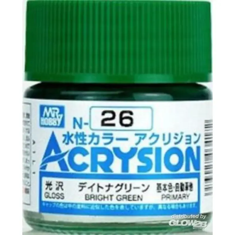 Koop Vandaag Mr Hobby -Gunze Acrysion (10 ml) Bright Green Acrylverf