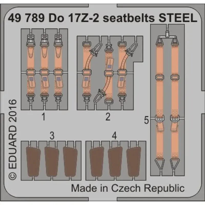 Dornier Do-17Z-2 Veiligheidsgordels STEEL (ontworpen voor gebruik met ICM kits) Accessoire Meest Verkocht