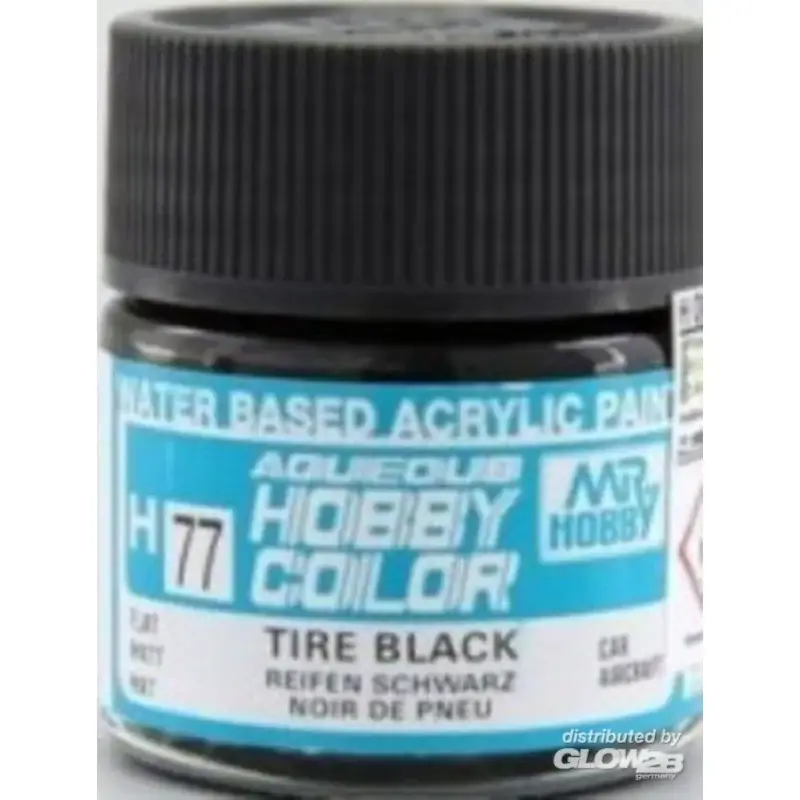 Mr Hobby -Gunze Acrysion (10 ml) Tire Black Acrylverf Exclusieve Aanbieding