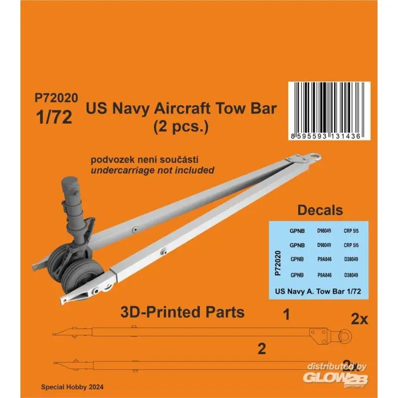 US Navy Aircraft Tow Bar (2 pcs.) 1/72 Accessoire Bestseller
