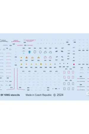 Gecertificeerd Bf 109G stencils REVELL/HASEGAWA Decal