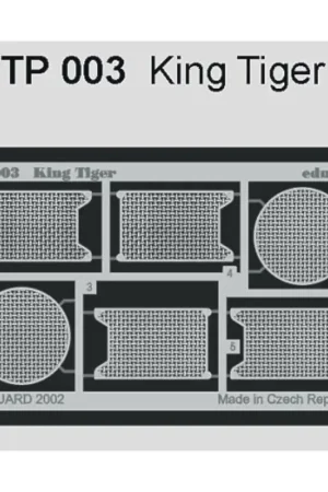 King Tiger grills (toebehoren voor modelbouwsets van Tamiya) Accessoire Tijdelijk Beschikbaar