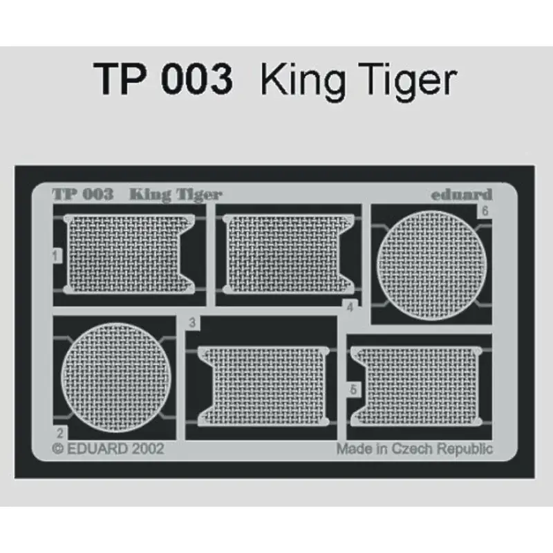 King Tiger grills (toebehoren voor modelbouwsets van Tamiya) Accessoire Tijdelijk Beschikbaar