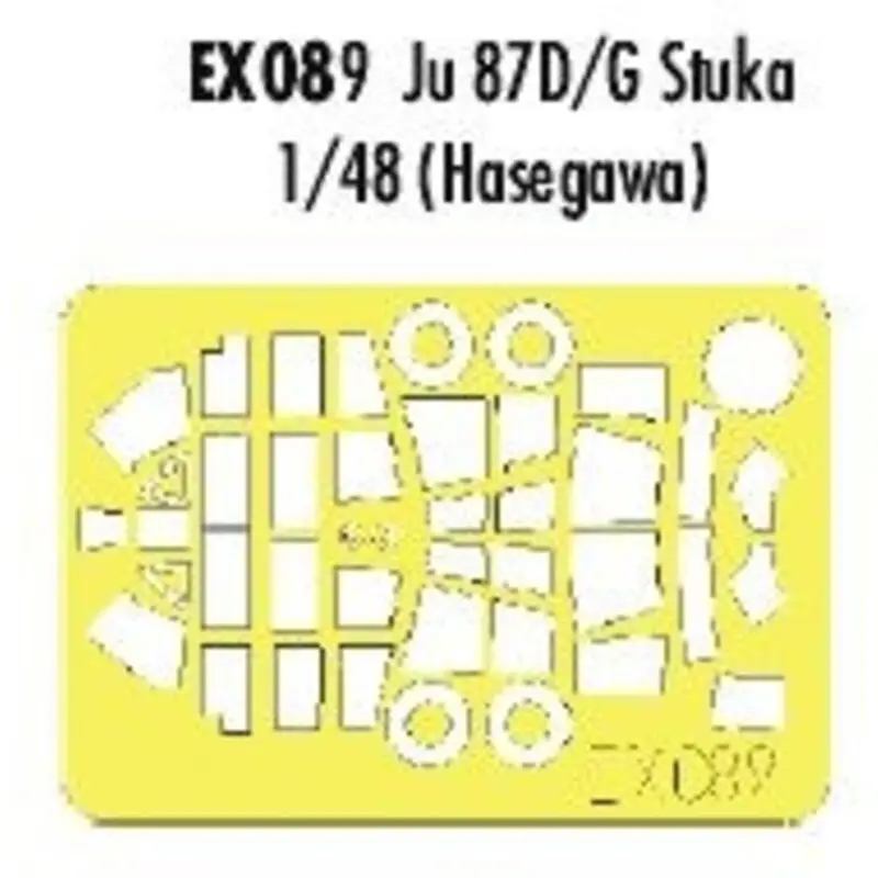 Junkers Ju 87D/G Stuka canopy fame and wheels etc (toebehoren voor modelbouwsets van Hasegawa) (made from yellow Kabuki tape pro Nieuw