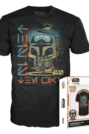 Star Wars The Mandalorian POP! Tees T-Shirt The Mandalorian Exclusieve Aanbieding