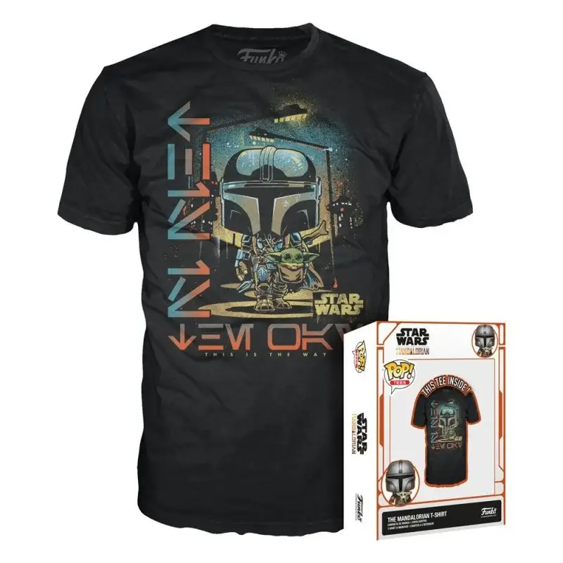 Star Wars The Mandalorian POP! Tees T-Shirt The Mandalorian Exclusieve Aanbieding