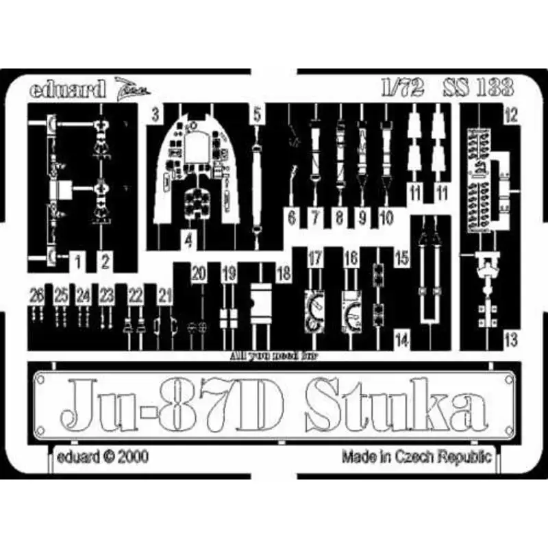 Junkers Ju 87D/G Stuka (toebehoren voor modelbouwsets van Italeri) This Zoom set is a simplified version of the standard sets an Meest Verkocht