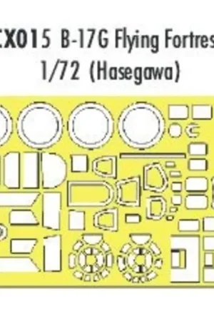 Exclusieve Aanbieding Boeing B-17G Flying Fortress (toebehoren voor modelbouwsets van Hasegawa) (made from yellow Kabuki tape produced in Japan)