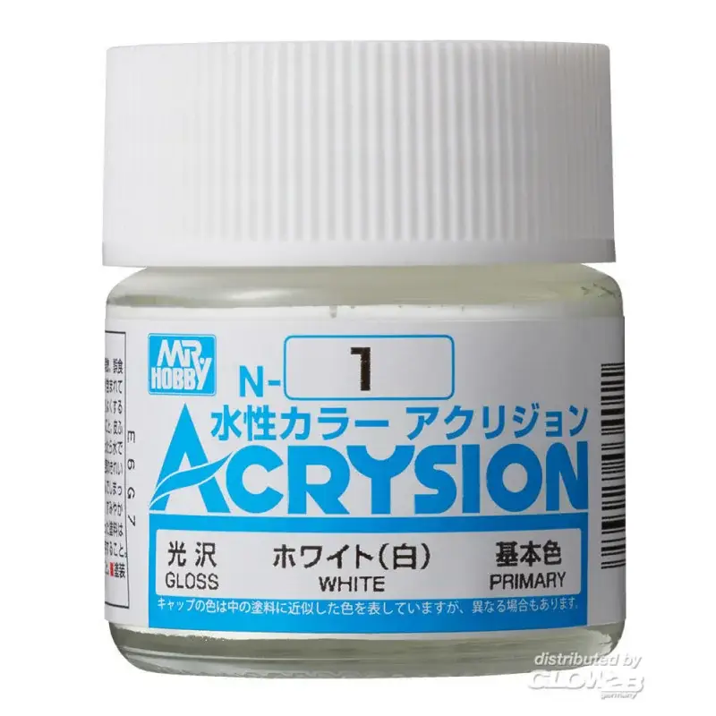 Mr Hobby -Gunze Acrysion (10 ml) White Acrylverf Snelle Levering
