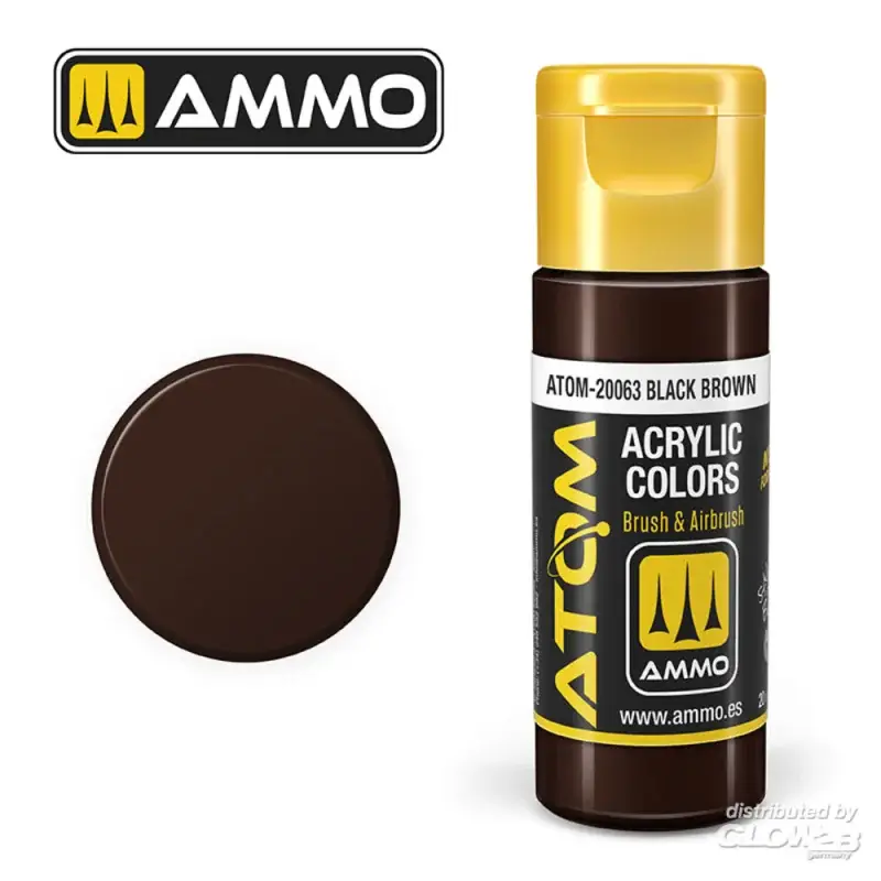 Beperkte Voorraad ATOM COLOR Black Brown Acrylverf