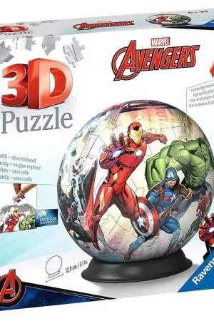 Gratis Retour 3D puzzel bal 72 p - Marvel Avengers Puzzle 3d