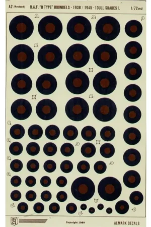 Koop Online Sticker RAF Type B National Insignia/Roundels Fighters and medium size aircraft (RAF roundels)(no instructions are available for