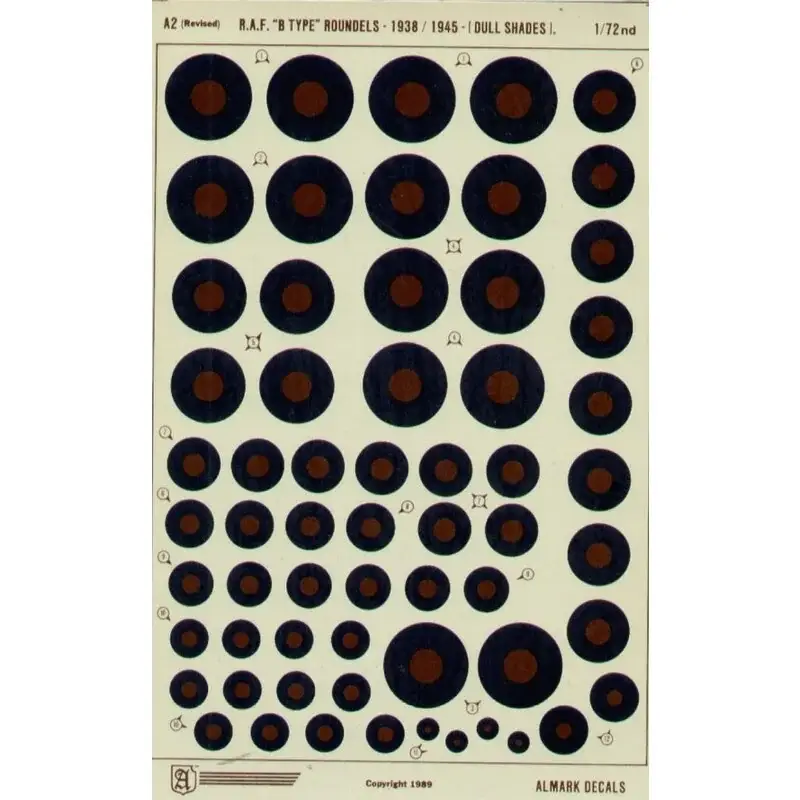 Koop Online Sticker RAF Type B National Insignia/Roundels Fighters and medium size aircraft (RAF roundels)(no instructions are available for