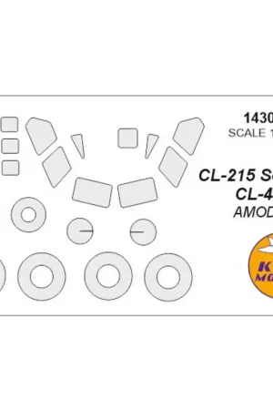Canadair CL-215 Scooper / CL-415 luifelverfmasker EN wielverfmasker maskers (ontworpen voor gebruik met A-Model kits AMU1453, AM Hete Deal