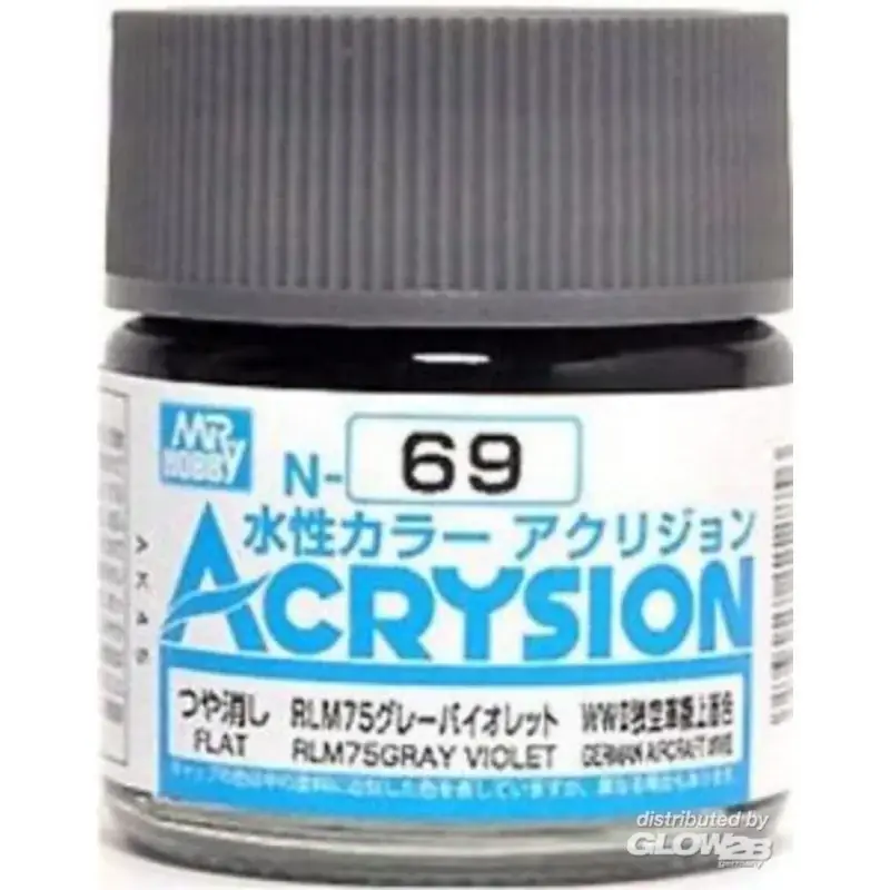 Mr Hobby -Gunze Acrysion (10 ml) RLM75 Gray Violet Acrylverf Bestseller