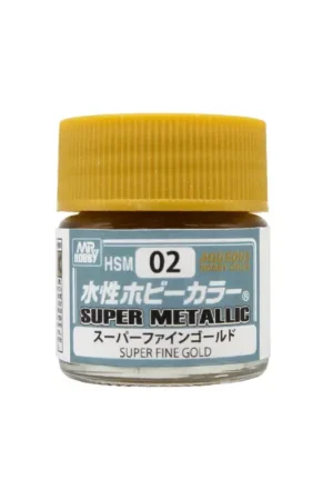 Gunze hsm-02 paint aqueous hobby super metallic colors (10 ml) super fine gold Acrylverf Superprijs