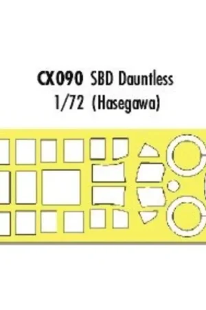 Alleen Vandaag Douglas SBD Dauntless (toebehoren voor modelbouwsets van Hasegawa) (made from yellow Kabuki tape produced in Japan)