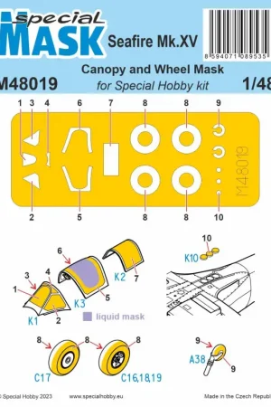 Supermarine Seafire Mk.15 MASK (designed to be used with Special Hobby kits) Accessoire Tijdelijk Beschikbaar