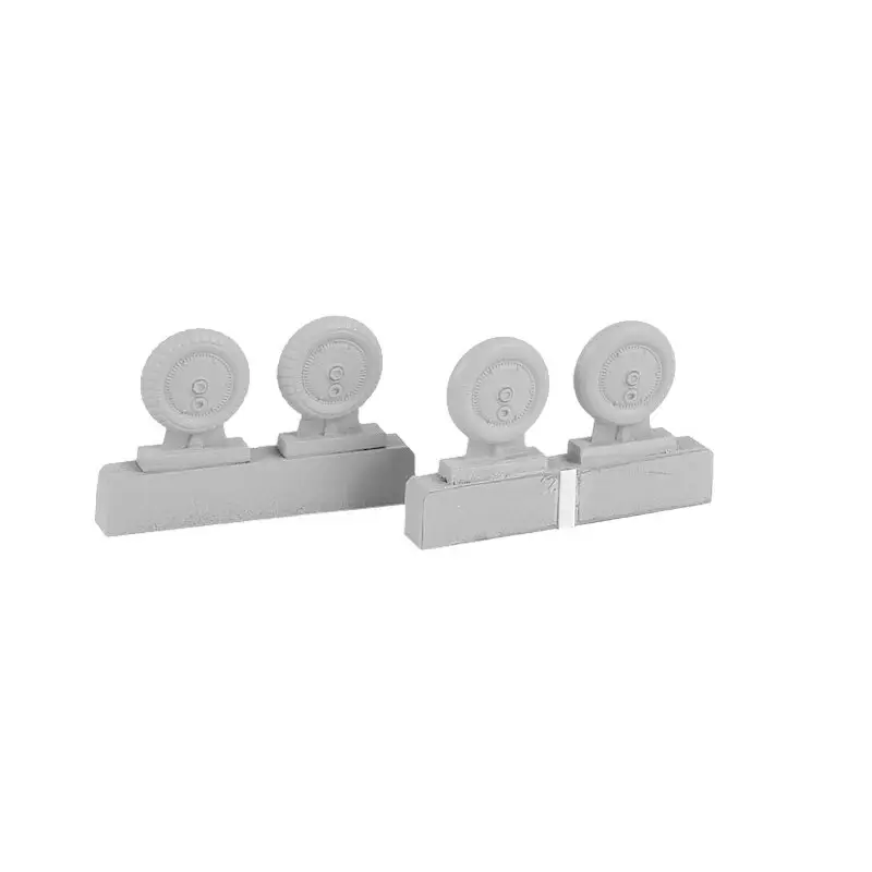 Laatste Versie Messerschmitt Bf-109G-6 wielenset (gladde en geribde banden) Deze set is ontworpen voor het nieuwe Tamiya Bf-109G-6-model en bev