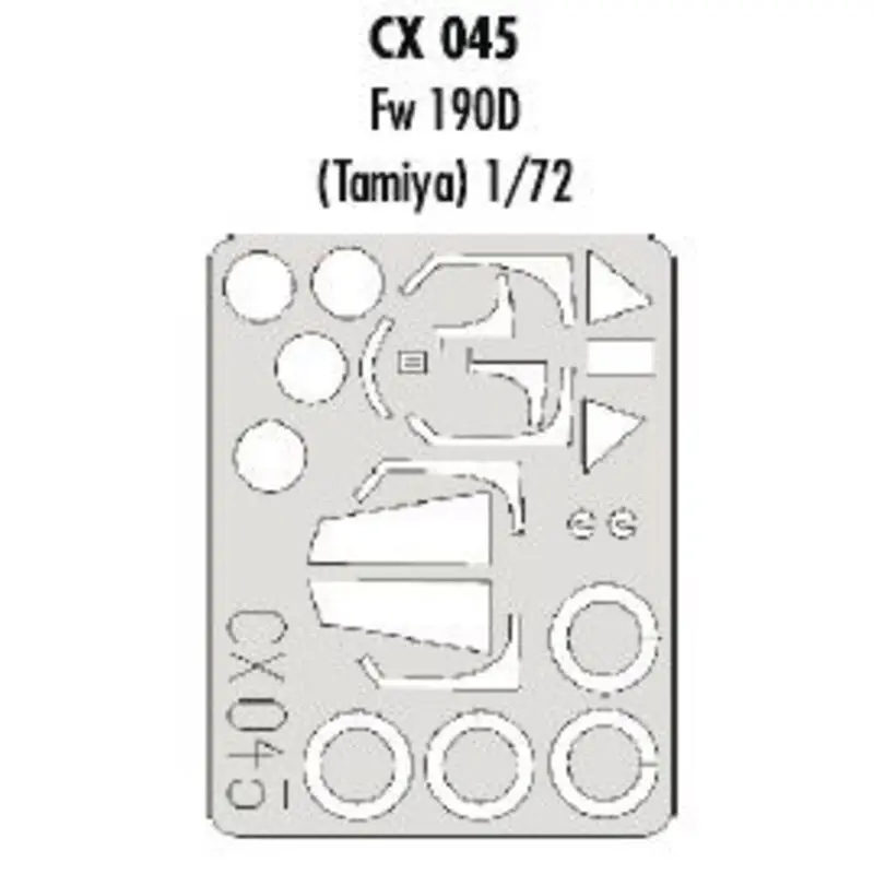 Uitverkoop Focke Wulf Fw 190D (toebehoren voor modelbouwsets van Tamiya) (made from yellow Kabuki tape produced in Japan)
