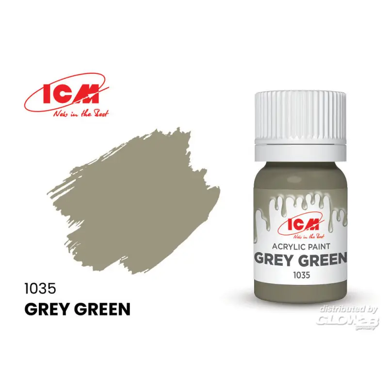 Fabrieksprijs GREY Grey Green bottle 12 ml Acrylverf
