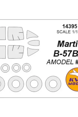 Beperkte Voorraad Martin B-57 luifelverfmasker EN wielverfmasker maskers (ontworpen om te worden gebruikt met A-Model kits AMU1432) [Martin B-57B