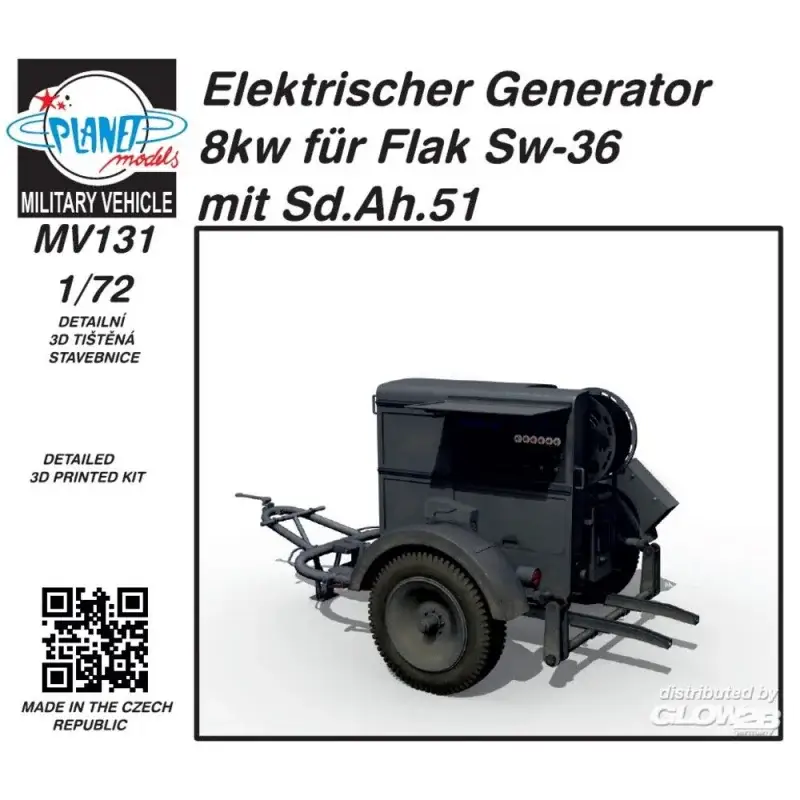 Veilige Betaling Electric Generator 8kw für Flak Sw-36) mit Sd.Ah.51 1/72 Accessoire