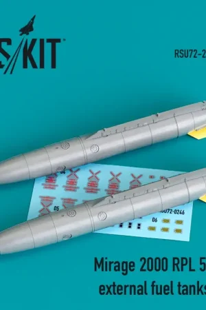Mirage 2000 RPL 541/542 external fuel tanks 2000lt (2 pcs) (3D printing) Accessoire Bestseller