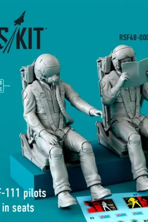 RAAF F-111 pilots sitting in seats (2 pcs) (3D Printing) Figuren Hete Deal