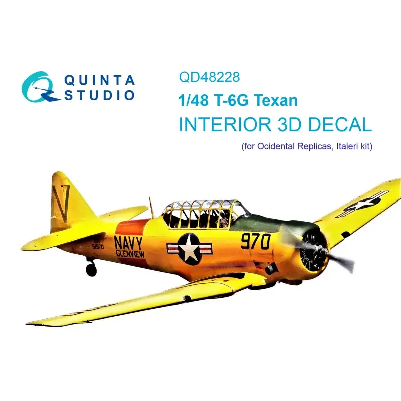 North-American T-6G Texan 3D-Printed & colored Interior on decal paper (designed to be used with Italeri kits) Bestel Nu