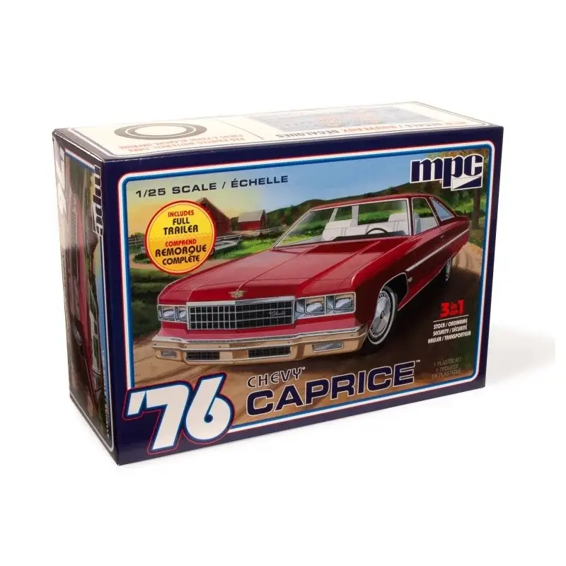 Lage Prijs 1976 Chevy Caprice with Trailer Schaalmodel