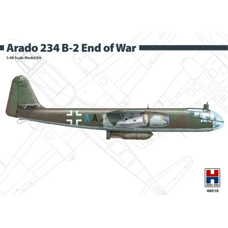 Re-released! Arado Ar-234B-2 End of Warex-Hasegawa kits Schaalmodel Must-Have