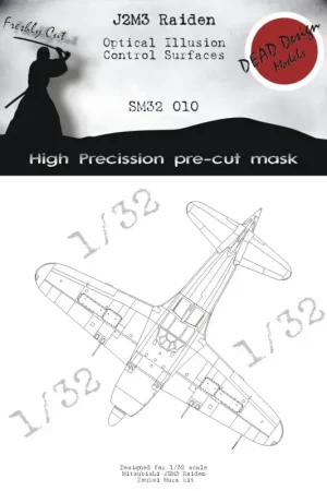 Exclusieve Aanbieding Mitsubishi J2M3 Raiden Control Surfaces 3D/optical illusion paint mask for control surfaces