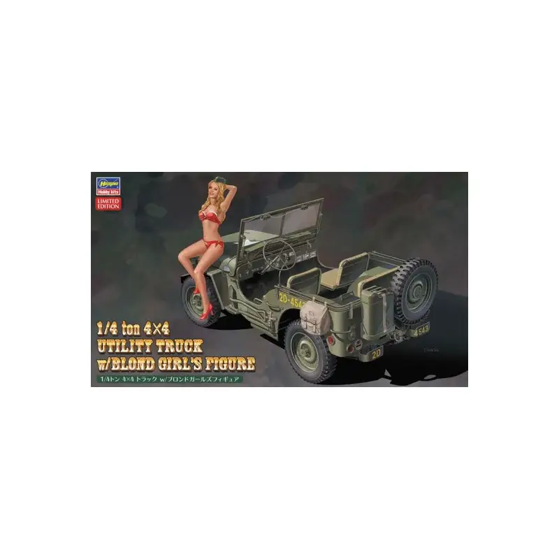 Speciale Aanbieding Jeep plastic car model + figurine SP449 Schaalmodel