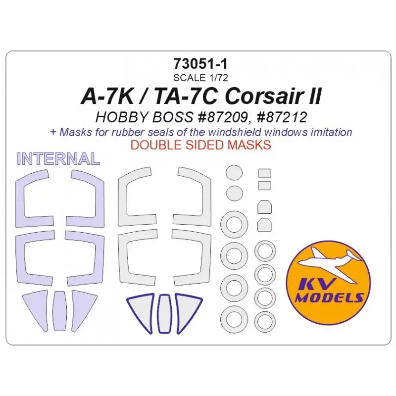 A-7K / TA-7C Corsair II + wheels masks +Masks for rubber seals imitation of the windows are included Direct Verzonden