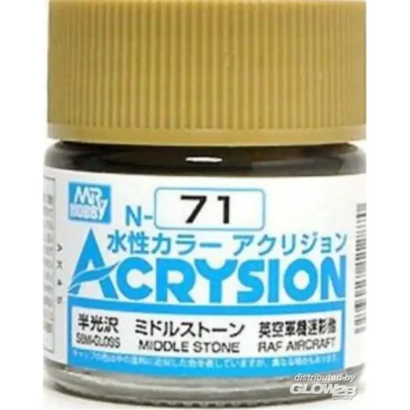 Mr Hobby -Gunze Acrysion (10 ml) Middle Stone Acrylverf Snelle Levering