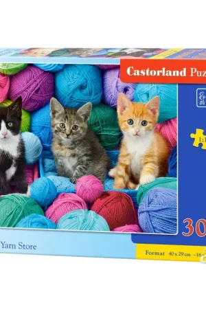 Flitsaanbieding Puzzel Kittens in Yarn Store, Puzzle 300 Pieces
