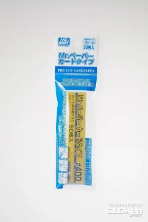 Mr Hobby -Gunze Mr. Paper Card Type Sand Paper 400 (50 pcs) Premium