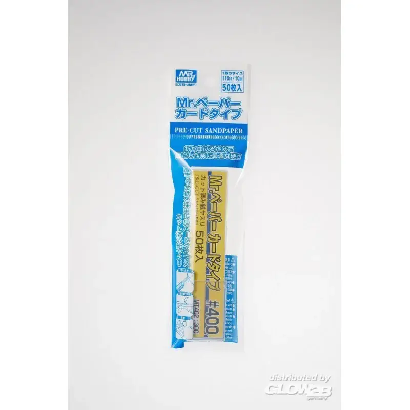 Mr Hobby -Gunze Mr. Paper Card Type Sand Paper 400 (50 pcs) Premium