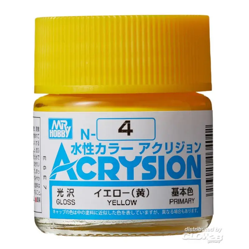 Mr Hobby -Gunze Acrysion (10 ml) Yellow Acrylverf Tijdelijk Beschikbaar