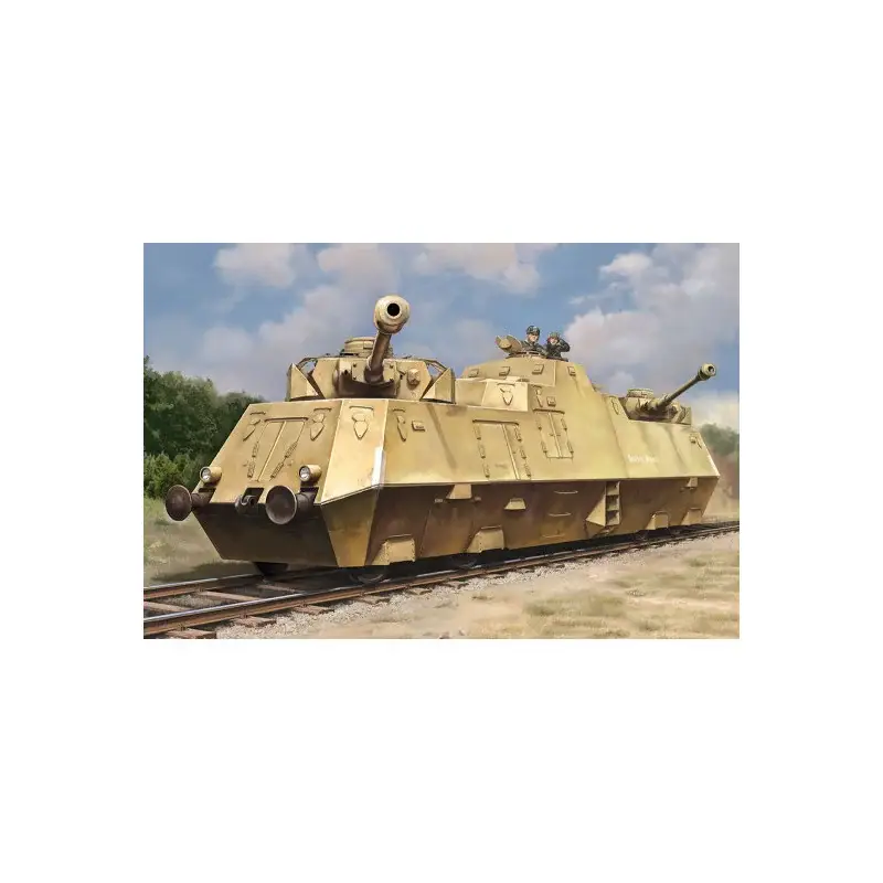 Populair Plastic model of Panzerjager armored train 1:72 Treinmodellen
